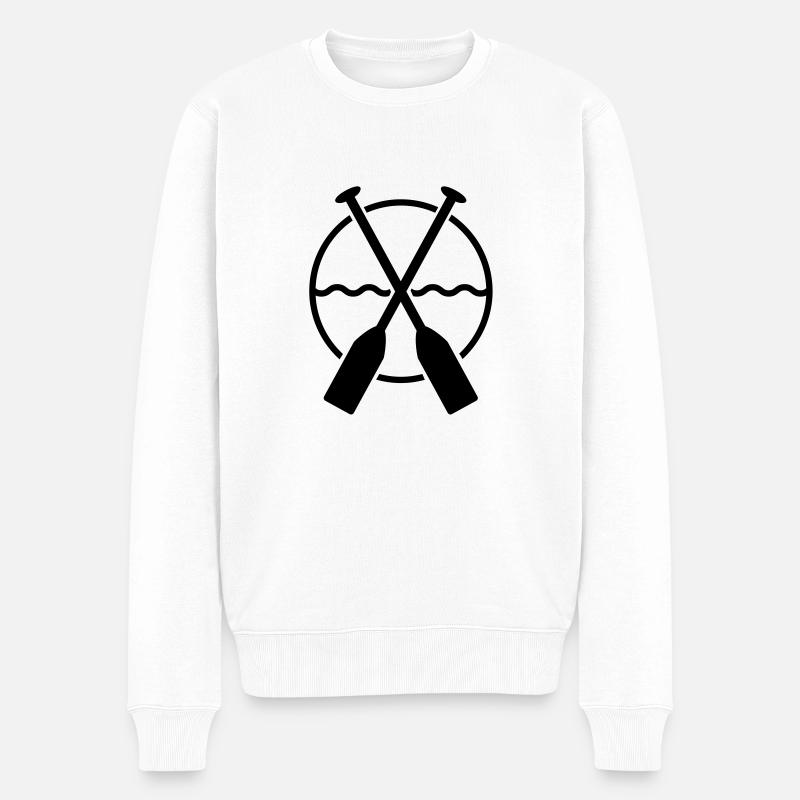 rudern_1_f1 - Männer Premium Bio Pullover - Weiß