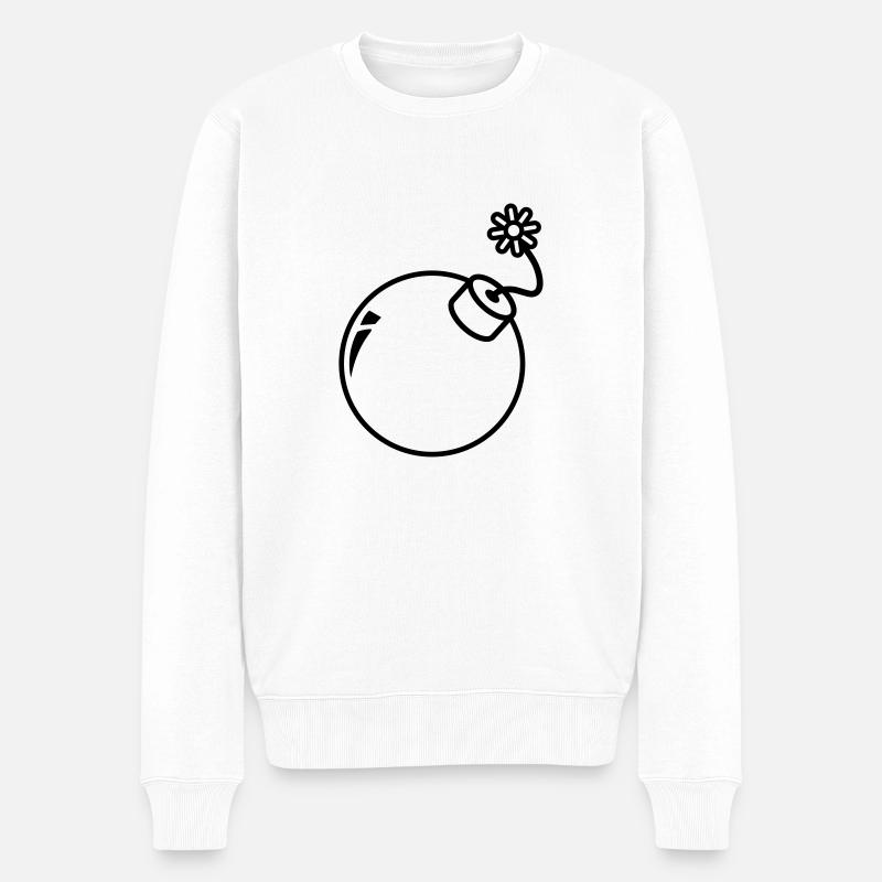Exlosive Bomb - Pull Premium bio Homme - blanc