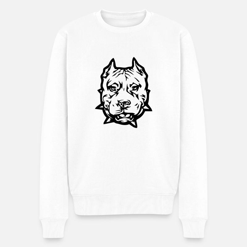 pitbull_1 - Pull Premium bio Homme - blanc