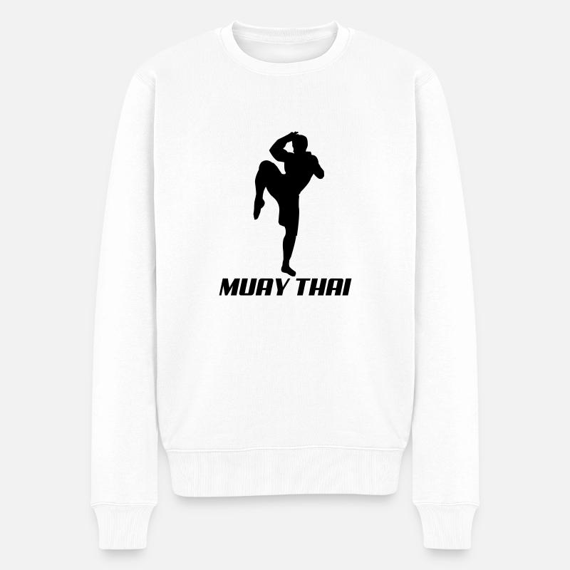 muay_thai1 - Pull Premium bio Homme - blanc
