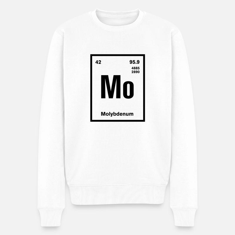Molybdenum Element im Periodensystem - Männer Premium Bio Pullover - Weiß
