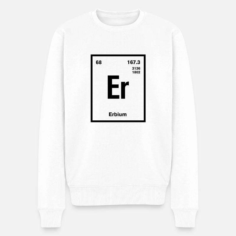 Erbium Element im Periodensystem - Männer Premium Bio Pullover - Weiß