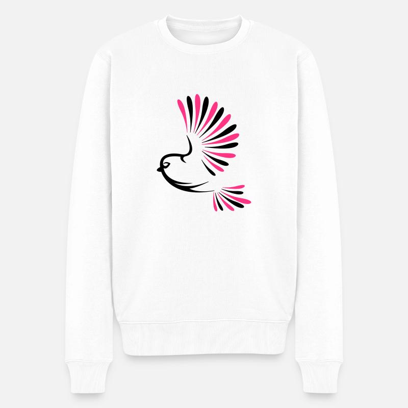 bird_2 - Pull Premium bio Homme - blanc