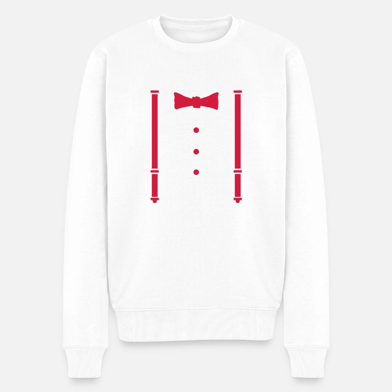 hosentraeger - Männer Premium Bio Pullover - Weiß