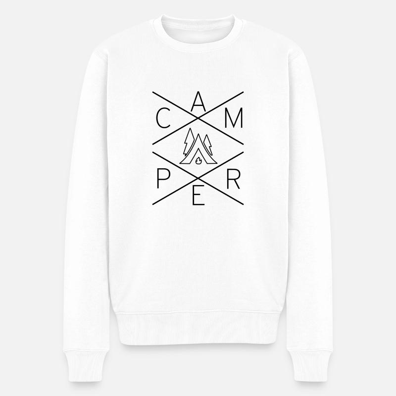 CAMPER - Männer Premium Bio Pullover - Weiß