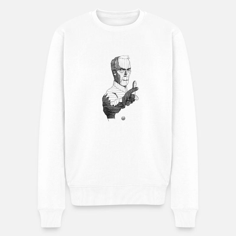 GRAND TORINO - Männer Premium Bio Pullover - Weiß