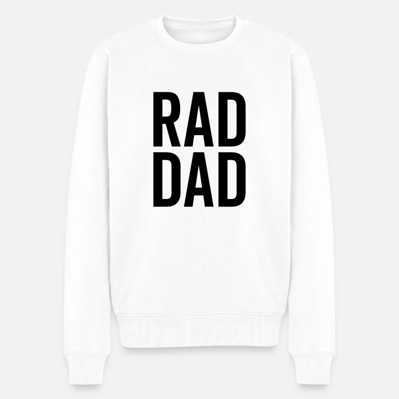 Rad Dad - Männer Premium Bio Pullover - Weiß