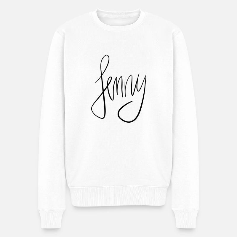 Jenny - Männer Premium Bio Pullover - Weiß
