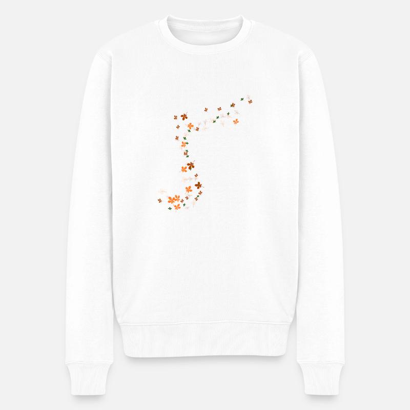 Herbstlaub - Männer Premium Bio Pullover - Weiß