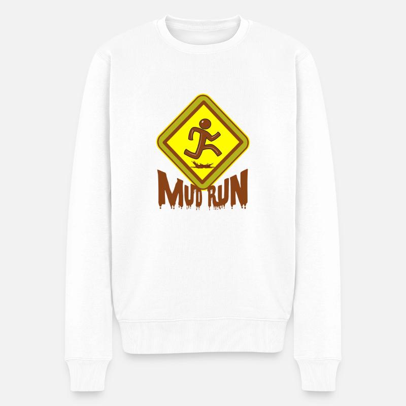 Mud run - Männer Premium Bio Pullover - Weiß