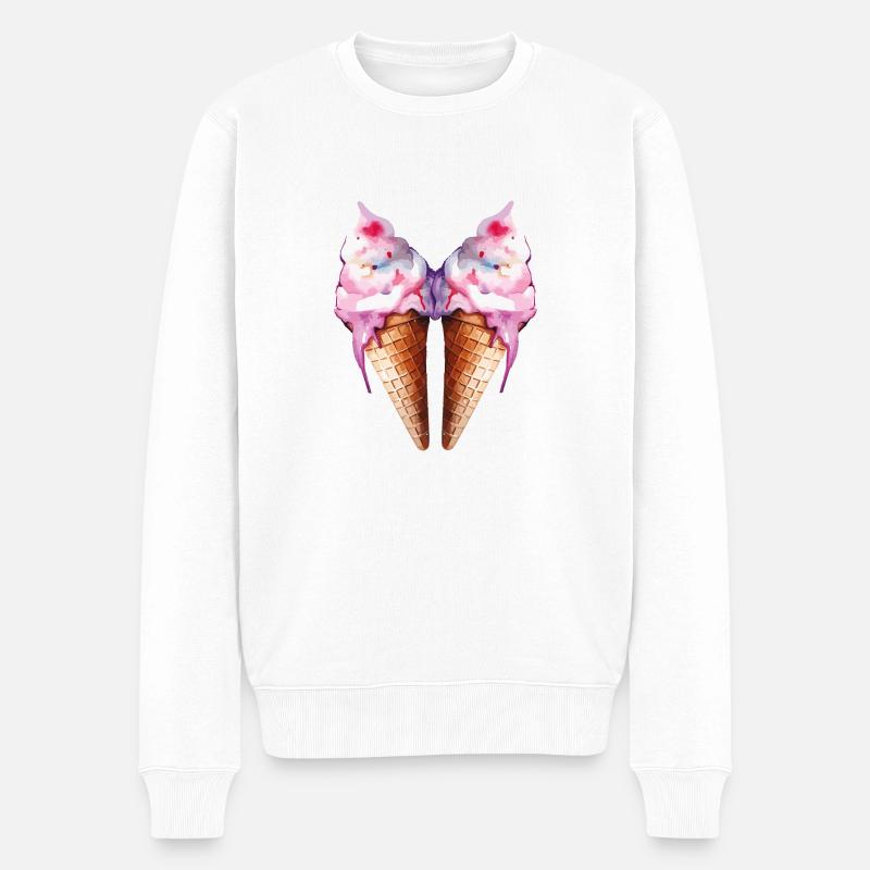 eis 2 - Männer Premium Bio Pullover - Weiß