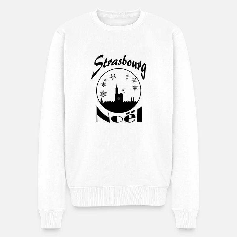 Straßburg Weihnachten - Männer Premium Bio Pullover - Weiß