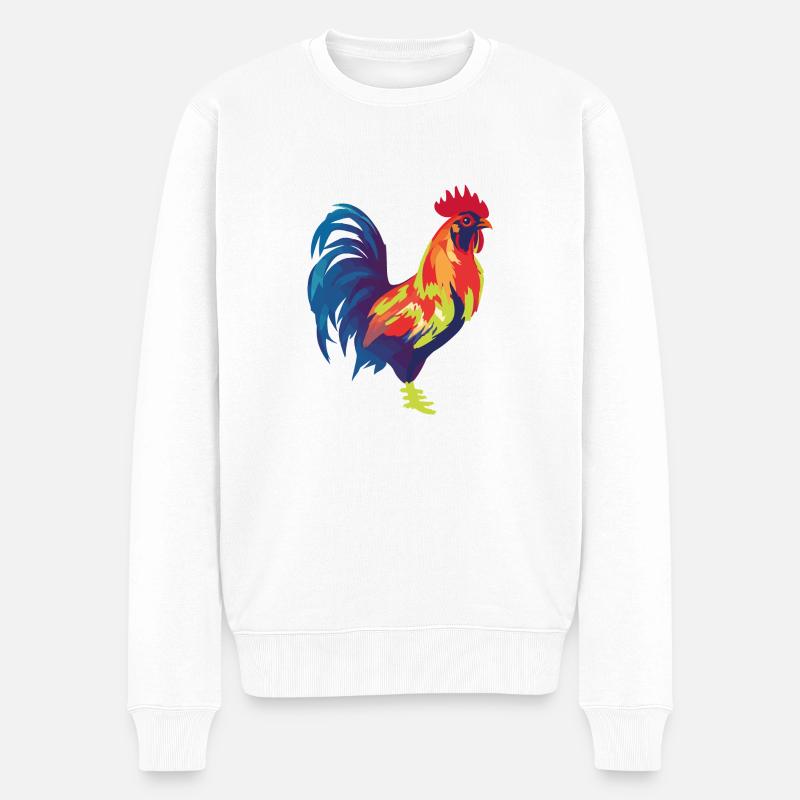 hahn - Männer Premium Bio Pullover - Weiß