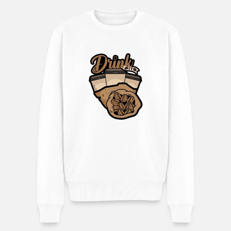 Une Pause café - Pull Premium bio Homme - blanc