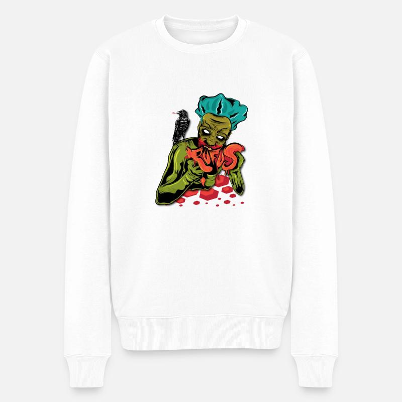 zombi - Pull Premium bio Homme - blanc