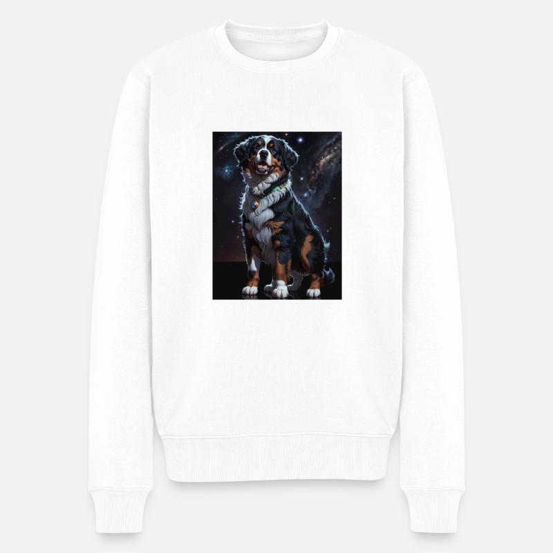 Berner Sennenhund - Männer Premium Bio Pullover - Weiß