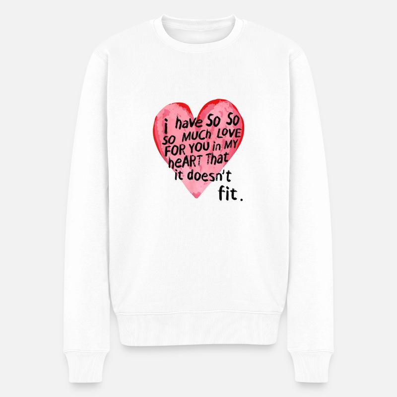 Viel Liebe - Männer Premium Bio Pullover - Weiß