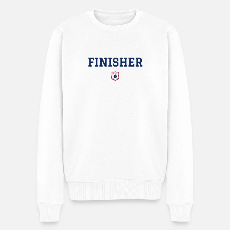FINISHER - Chronomètre - Pull Premium bio Homme - blanc