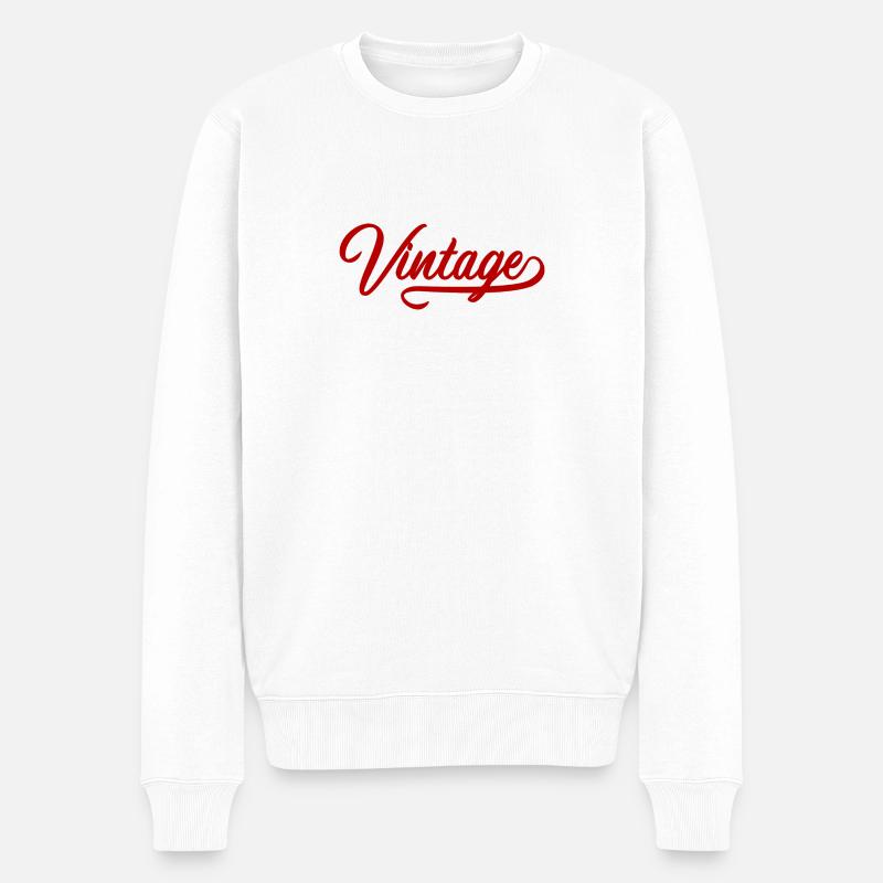 Vintage - Pull Premium bio Homme - blanc