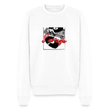 Retro T-Shirt - Männer Premium Bio Pullover - Weiß - Vorne - Thijin (182cm)