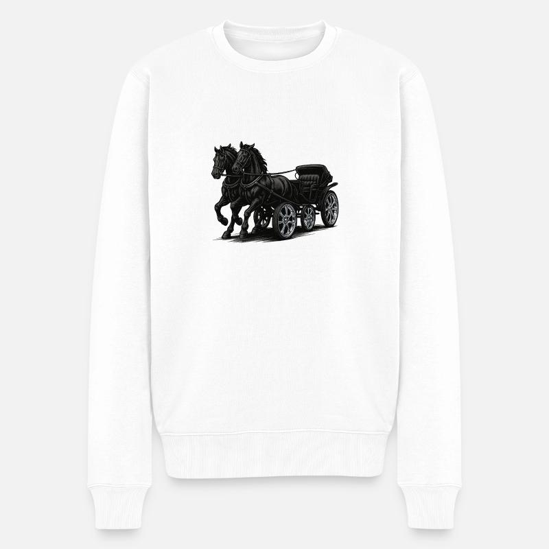 Chariot avec jantes chromées modernes - Pull Premium bio Homme - blanc