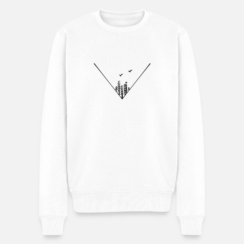 Forêt tranquille - Pull Premium bio Homme - blanc