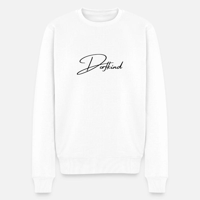 Dorfkind - Männer Premium Bio Pullover - Weiß