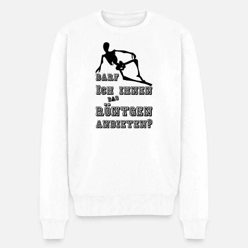 Röntgen anbieten Medizin Geschenk - Männer Premium Bio Pullover - Weiß