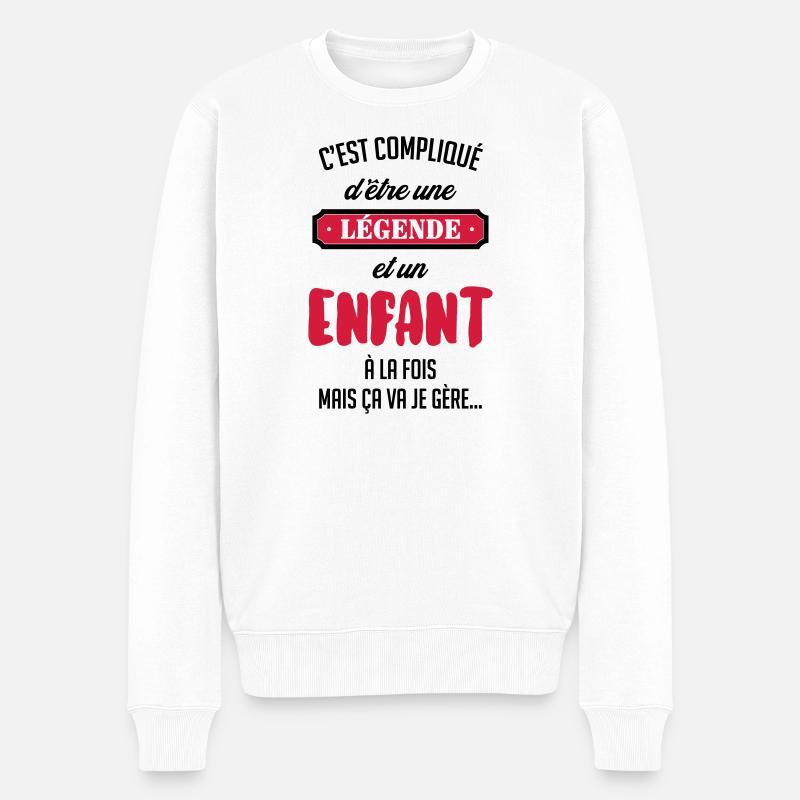 adolescent / enfant / ado / adolescente - Pull Premium bio Homme - blanc