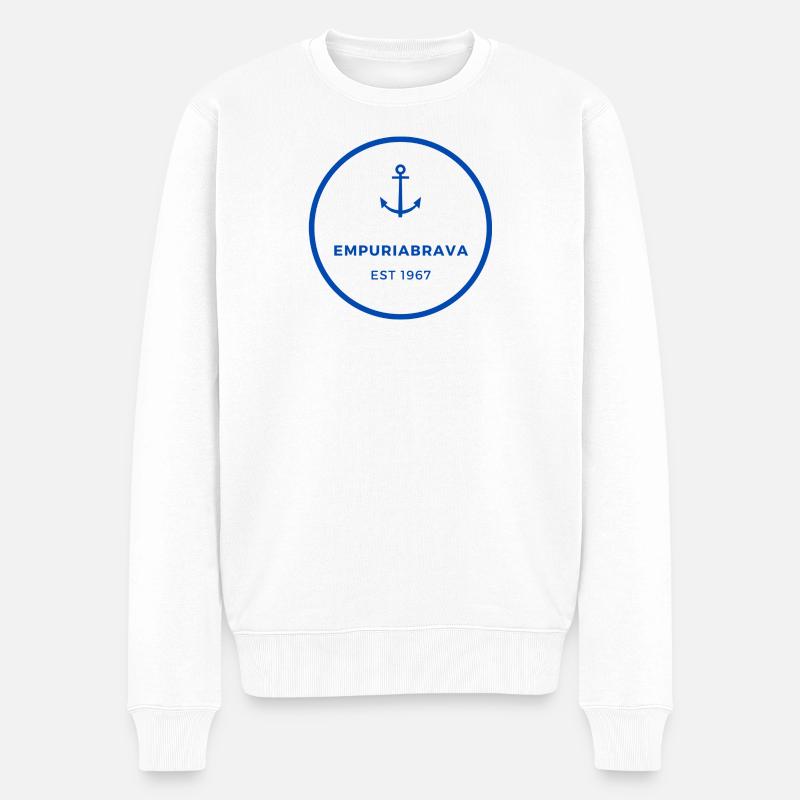 EmpuriaBrava EST 1967 - Männer Premium Bio Pullover - Weiß