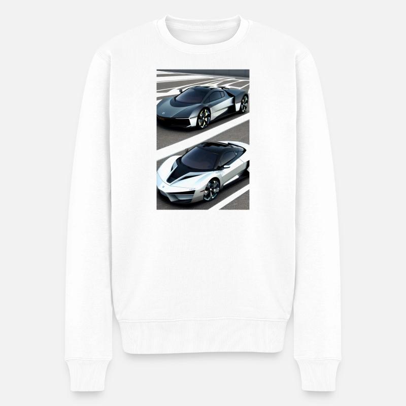 Auto - Männer Premium Bio Pullover - Weiß