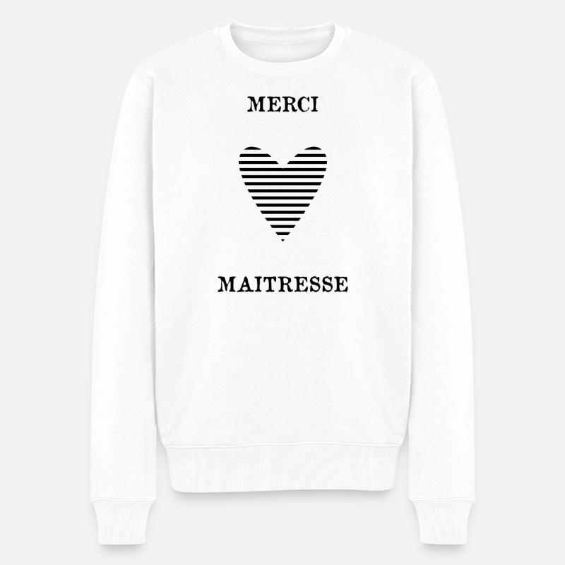 DANKE HERRIN - Männer Premium Bio Pullover - Weiß