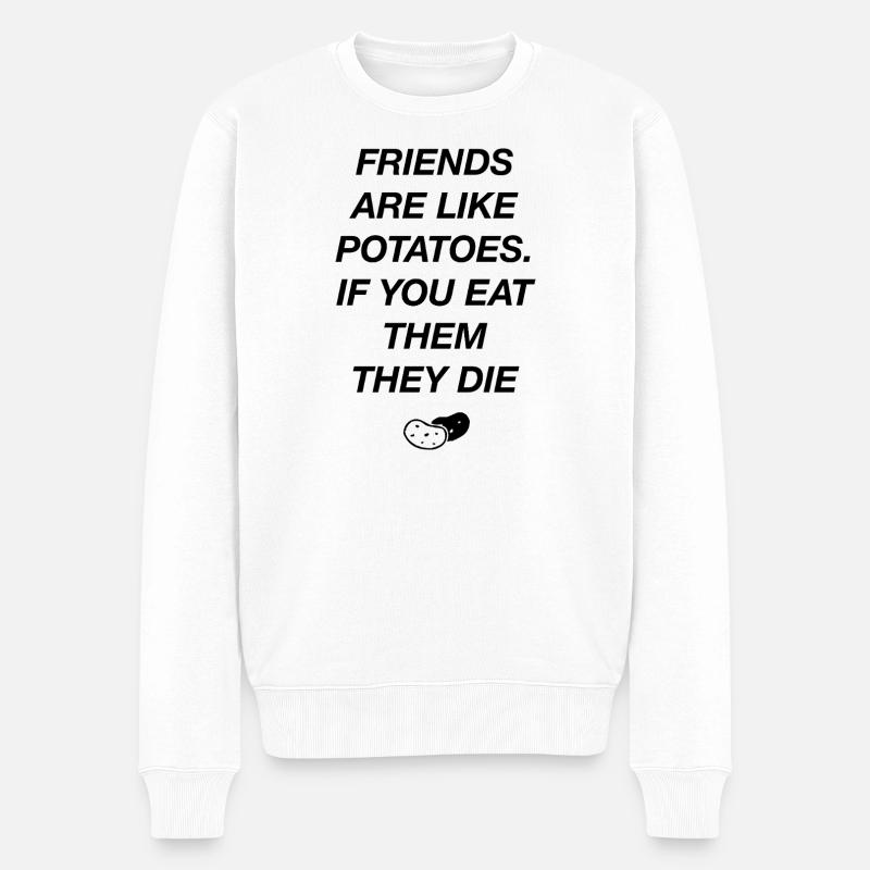 Les amis sont comme des patates - Pull Premium bio Homme - blanc