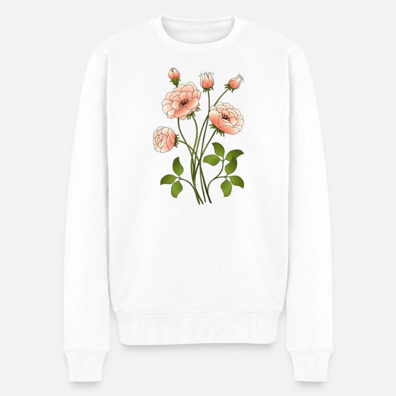 Fleur - Pull Premium bio Homme - blanc