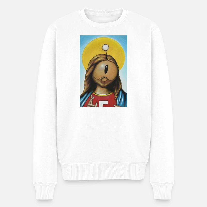 Botsus - Männer Premium Bio Pullover - Weiß