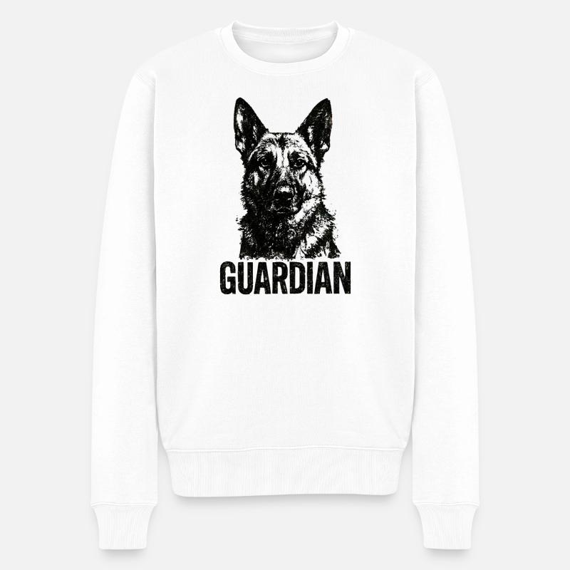 Chien Berger Allemand - Chien de Garde - Pull Premium bio Homme - blanc
