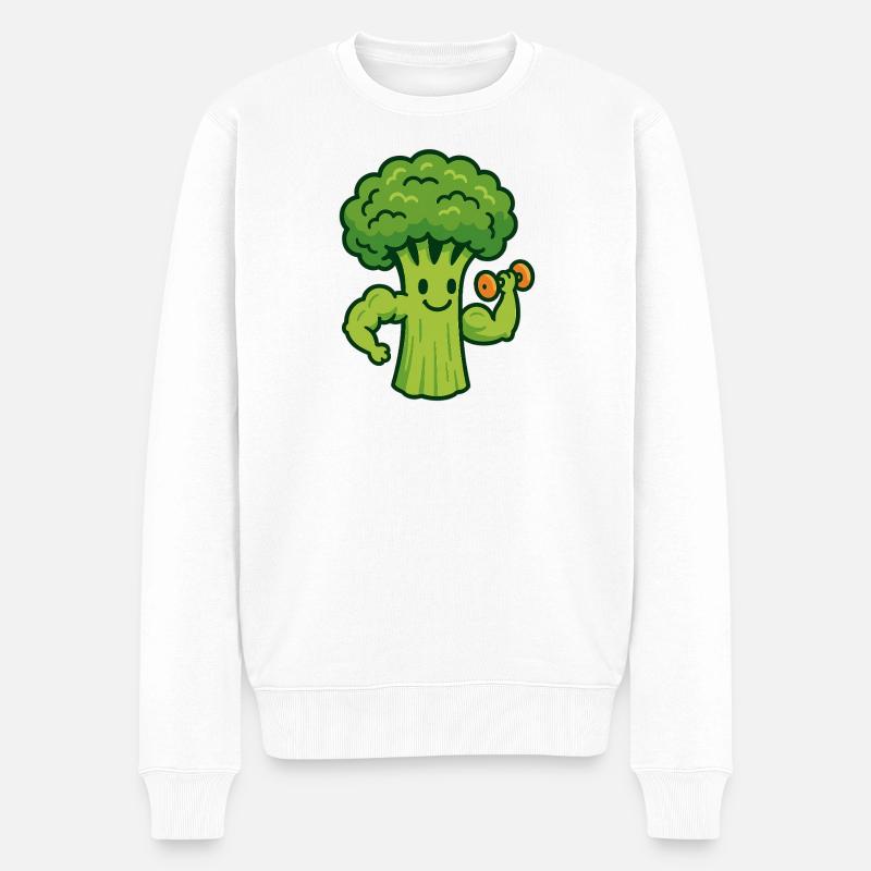 Gains de brocoli - Pull Premium bio Homme - blanc