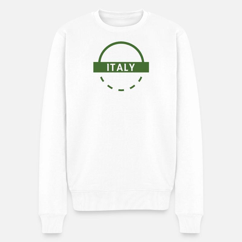 Emblème vert de l’Italie - Pull Premium bio Homme - blanc