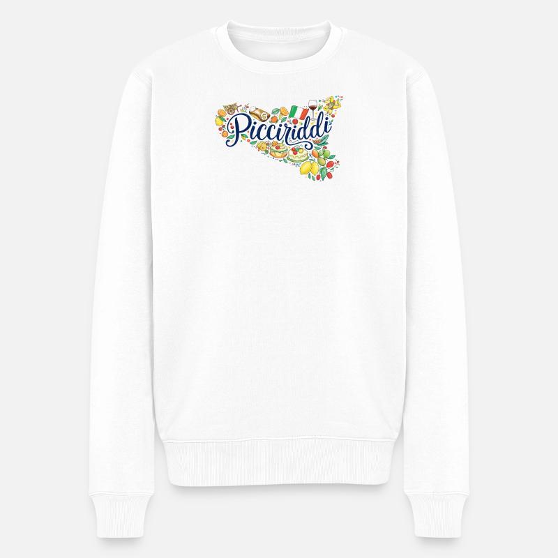 Picciriddi sizilianisch - Männer Premium Bio Pullover - Weiß