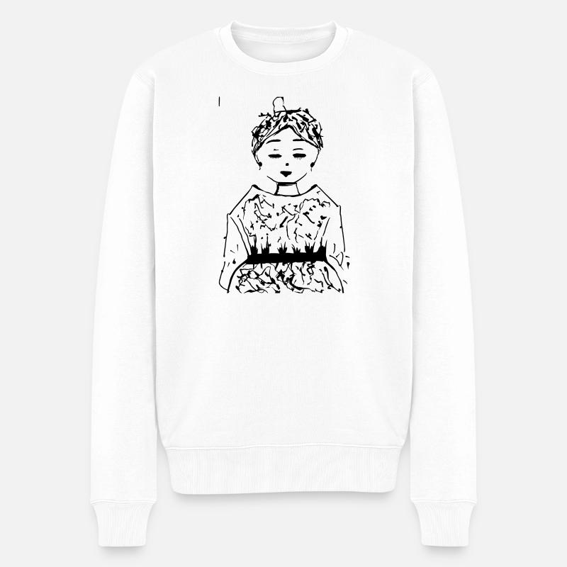 Sakura - Männer Premium Bio Pullover - Weiß