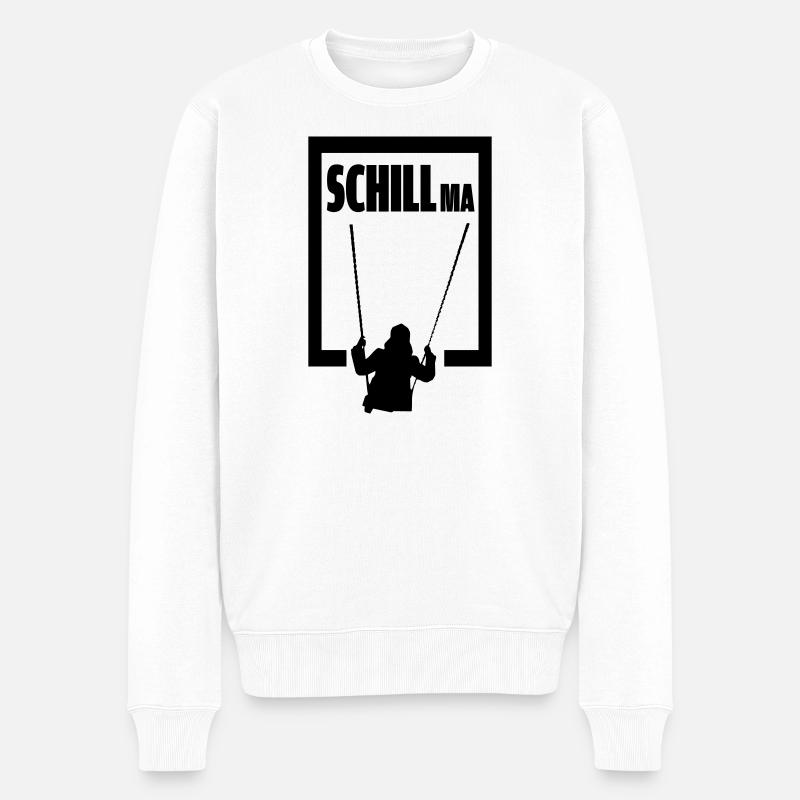 SchillMa - Männer Premium Bio Pullover - Weiß