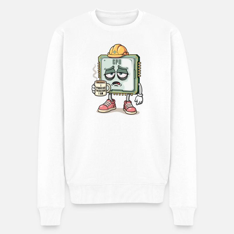 Caractère CPU - Pull Premium bio Homme - blanc