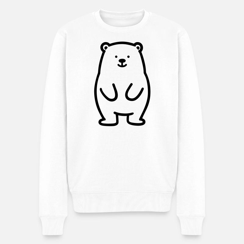 ourson - Pull Premium bio Homme - blanc