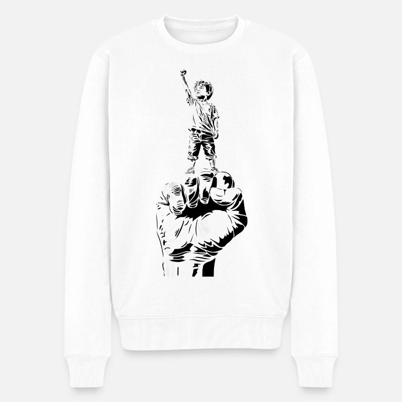 L’enfant rebelle - Pull Premium bio Homme - blanc