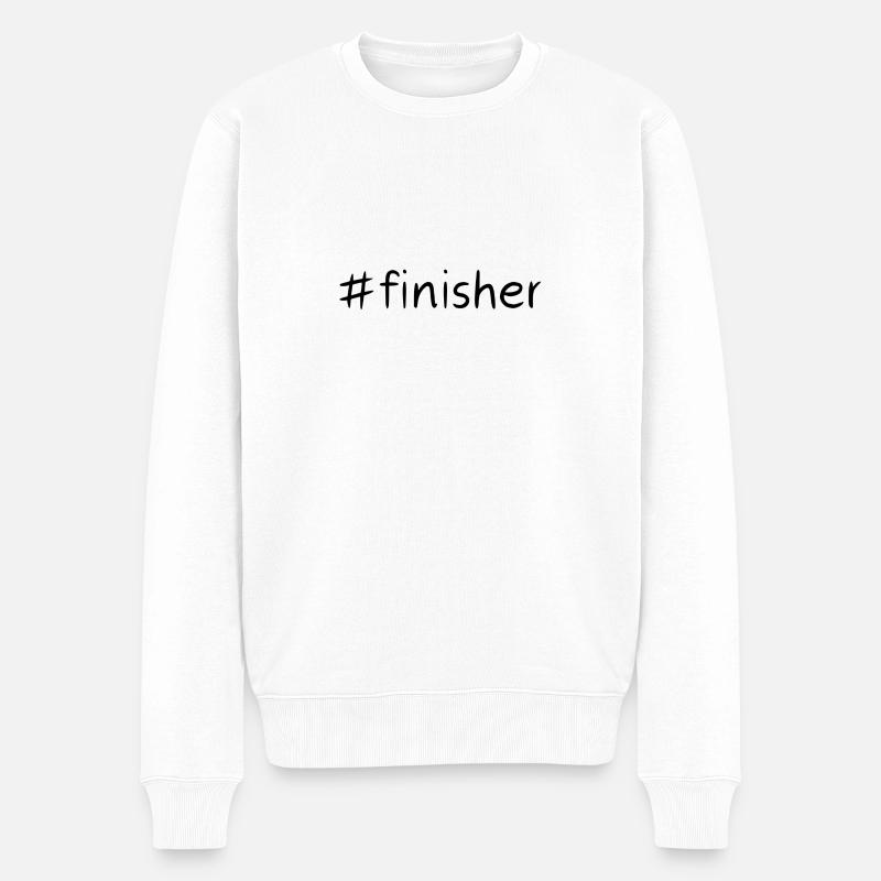 #Finisher - Männer Premium Bio Pullover - Weiß