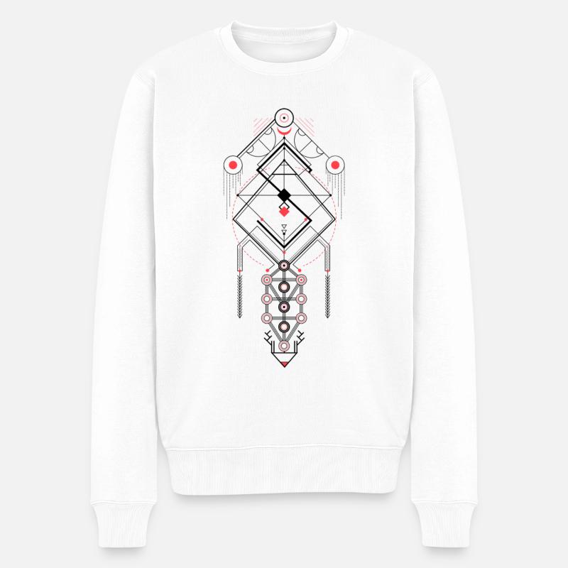 Géométrie sacrée - Pull Premium bio Homme - blanc