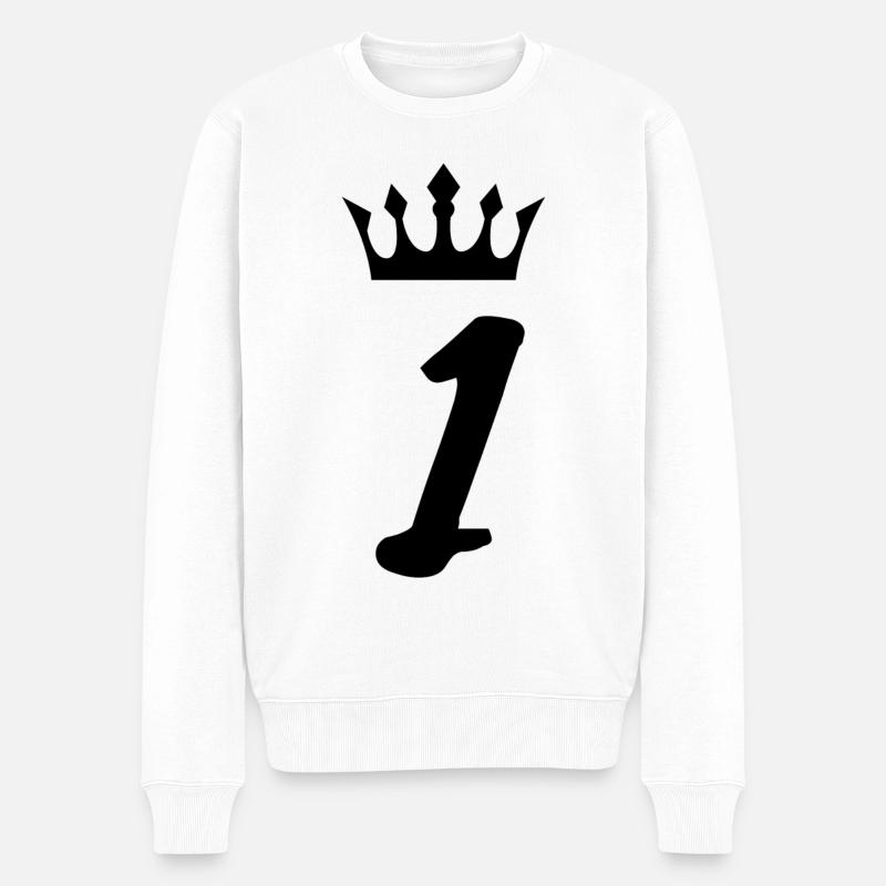 1 couronne de nombres - Pull Premium bio Homme - blanc