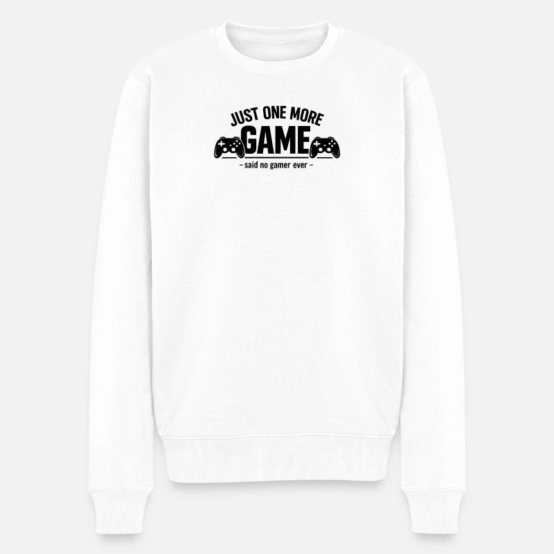 Nur noch ein Spiel - Männer Premium Bio Pullover - Weiß