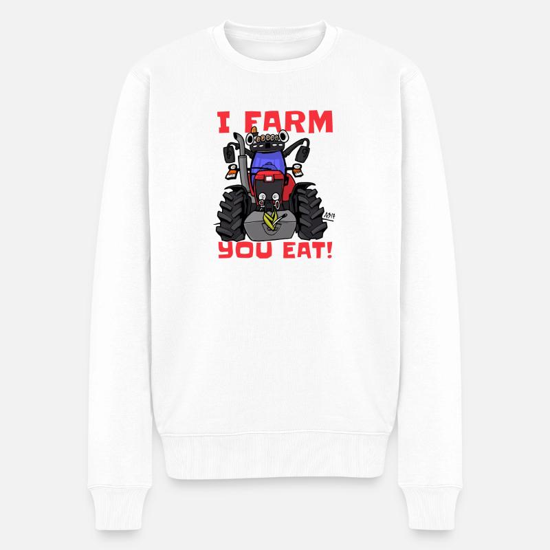 Je vous cultivez manger mf - Pull Premium bio Homme - blanc