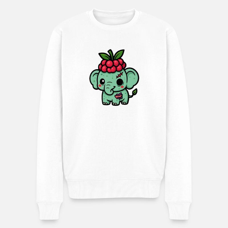 Zombiefant - Männer Premium Bio Pullover - Weiß